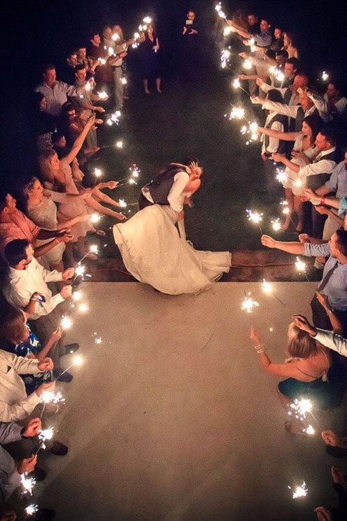 Amazing Wedding Sparkler Exits