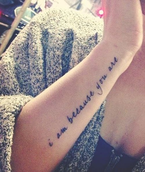 I Am Because You Are