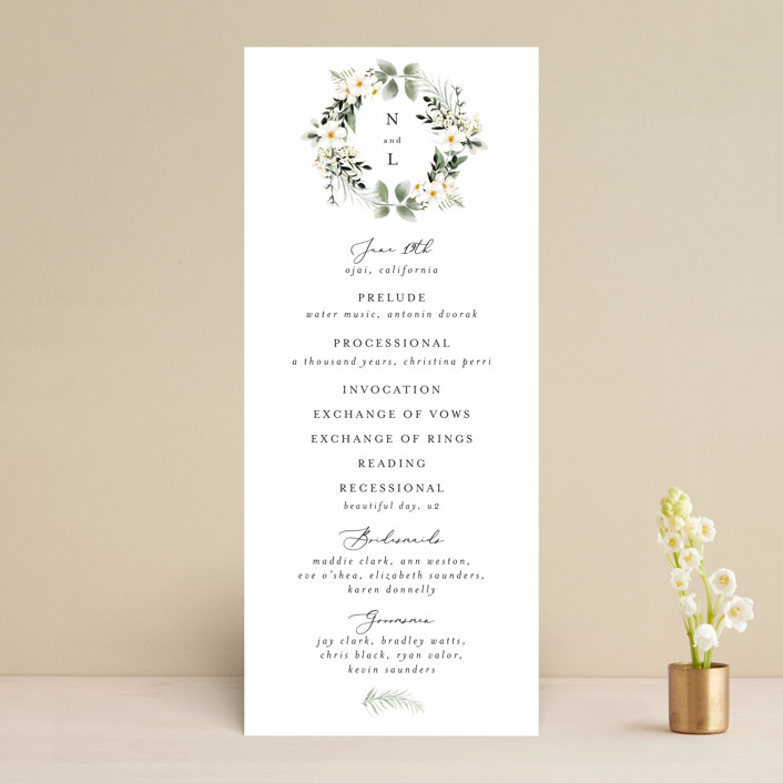 ceremony program 