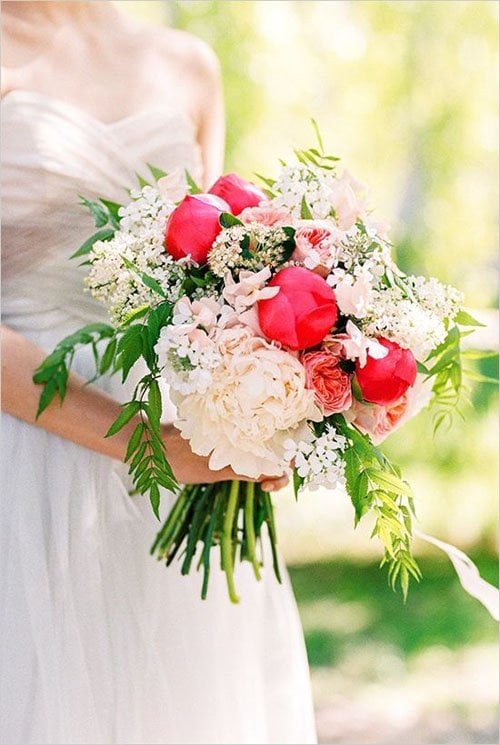 Bright Pink and White