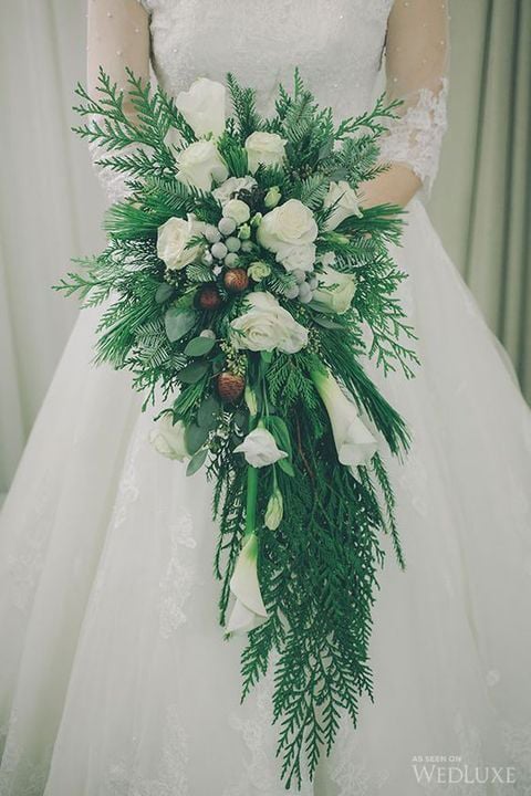 Calla Lily Wedding Bouquet Evergreen