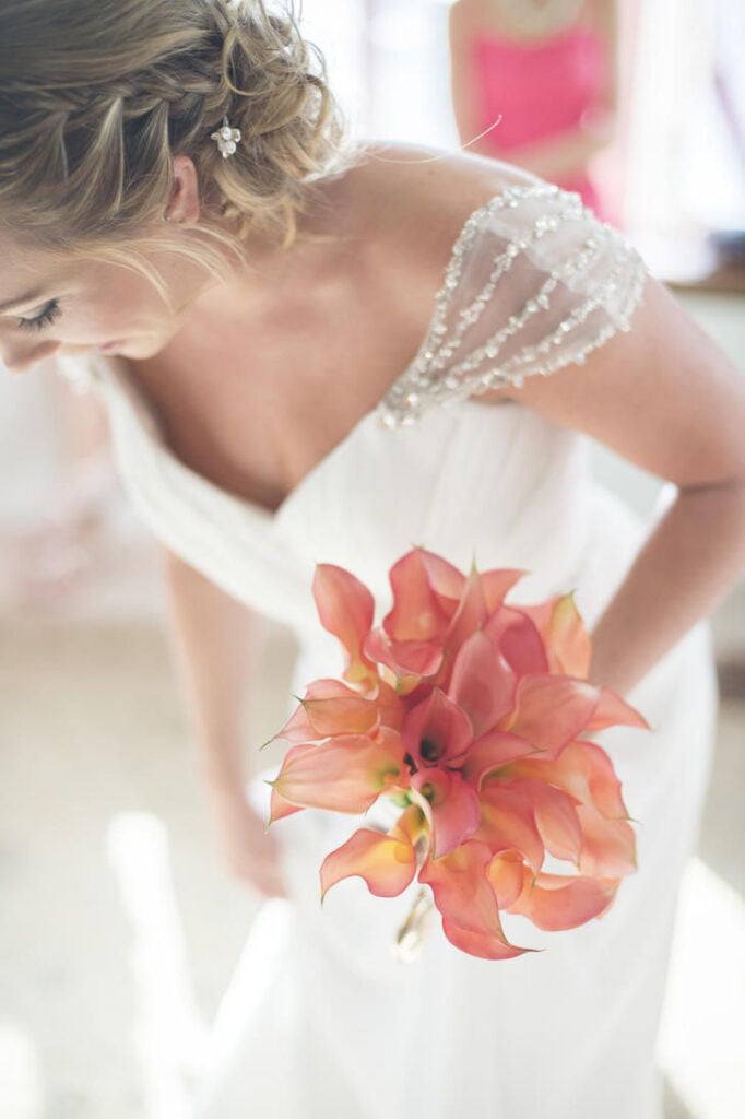 Calla Lily Wedding Bouquet Orange
