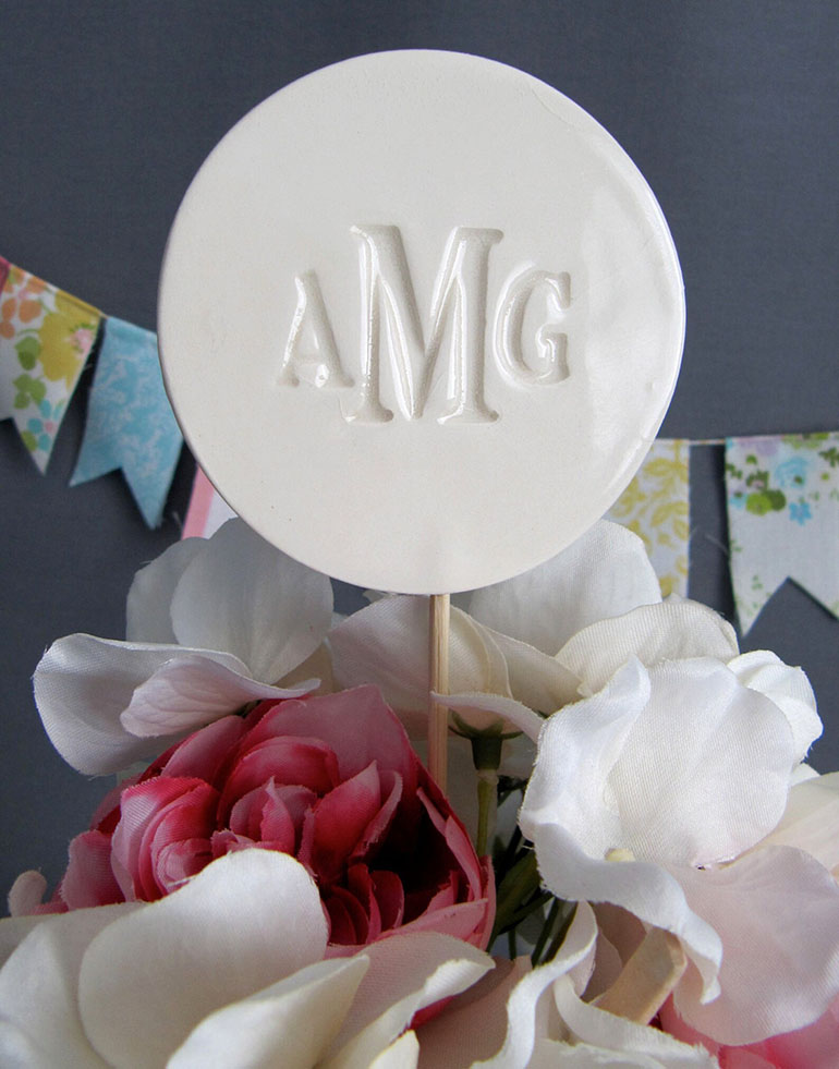 Ceramic Wedding Cake Topper