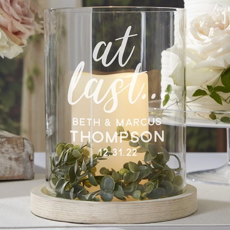 Flowerless Wedding  Centerpieces Candles