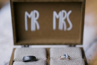 engagement and wedding rings