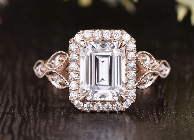 moissanite engagement ring