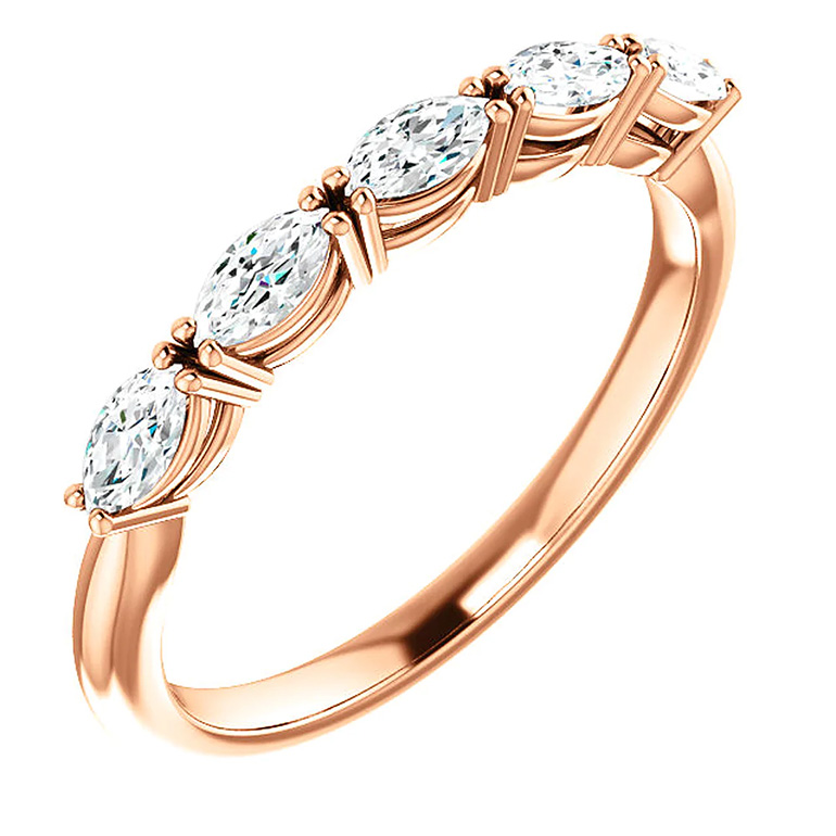 Oval Moissanite Wedding Ring