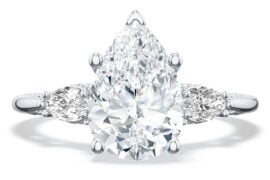 Pear 3 Stone Ring