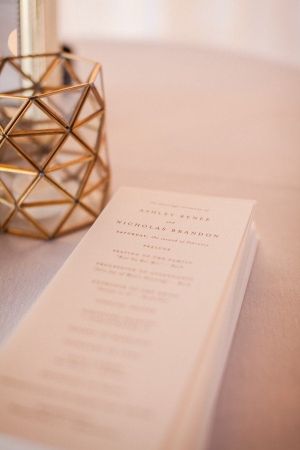 wedding program