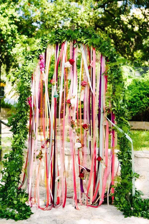 Wedding Arches Colorful Ribbon