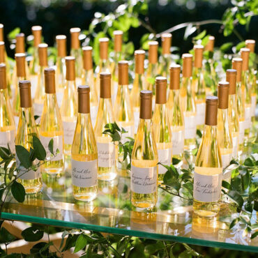 Wedding Escort Card Mini Bottles