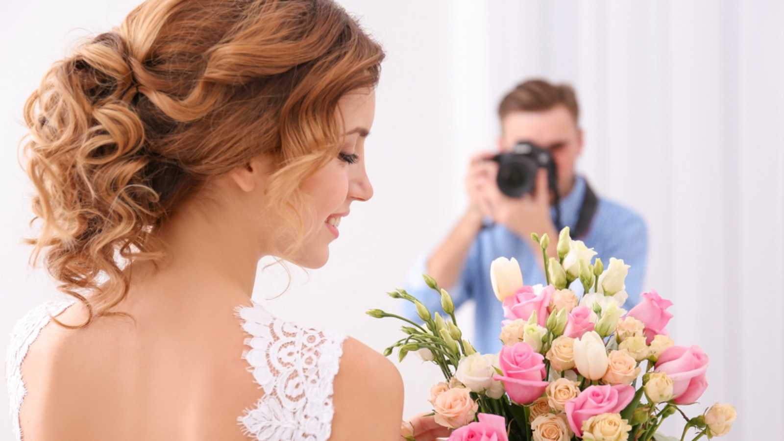 Bride with roses