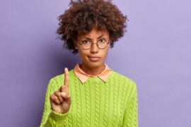 Woman saying no